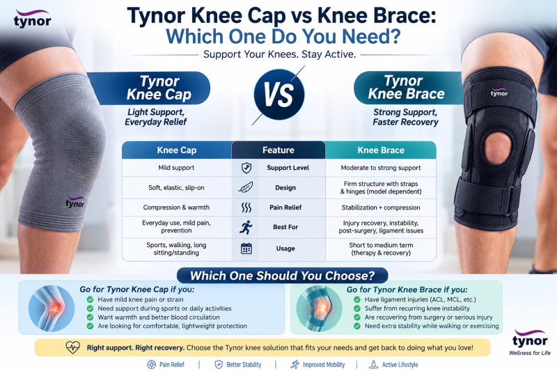 Tynor Knee Cap vs Knee Brace: Which One Do You Need?