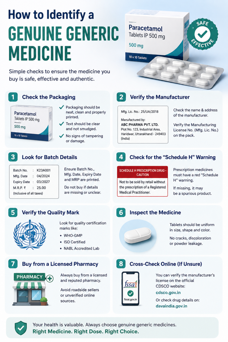 How to Identify a Genuine Generic Medicine