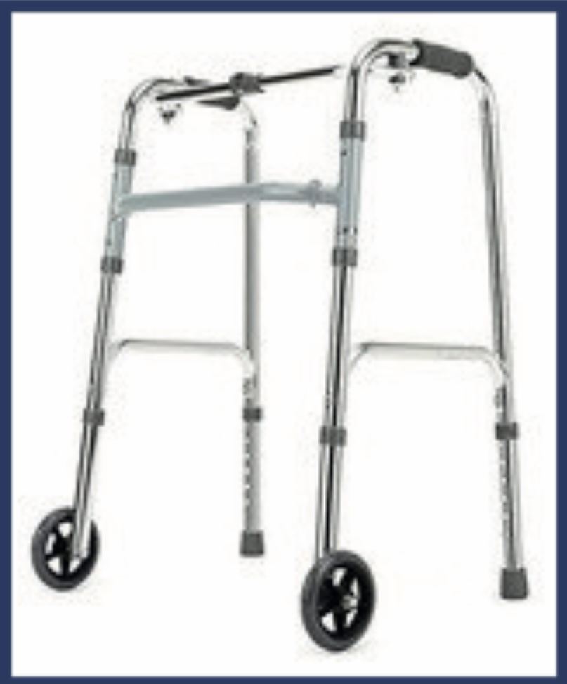 Foldable Walker with Wheels — Scanda Enterprises, medical supplies Moosapet Hyderabad